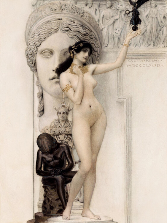 Fine Art Print Allegory of Sculpture (Female Nude) - Gustav Klimt