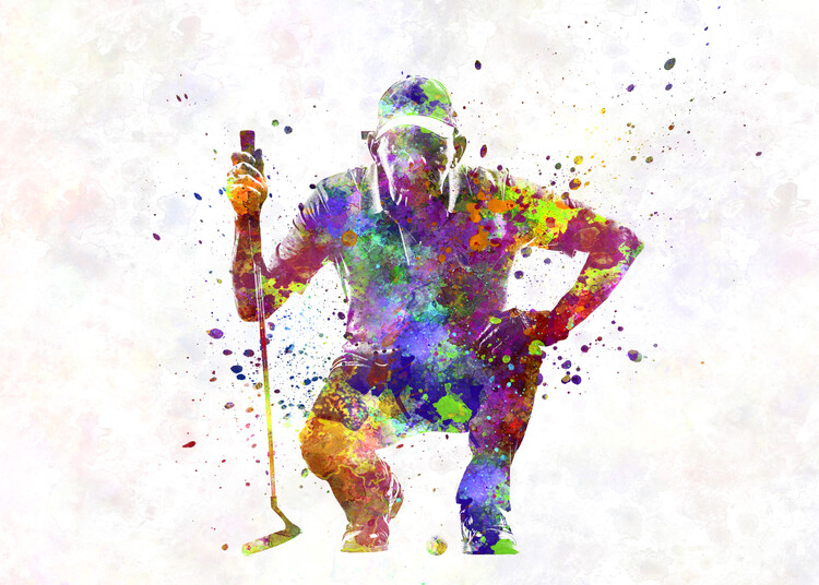 Kunstdrucke Golf player in watercolor