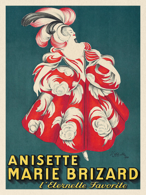 Reproduction de Tableau Anisette Marie Brizard (Vintage Fashion Ad) Leonetto Cappiello