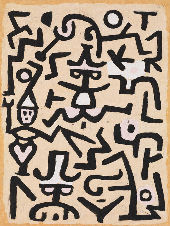 Reprodução do quadro The Comedians Handbill - Paul Klee