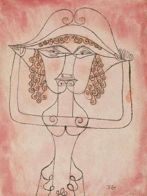 Reprodução do quadro Singer of the Comic Opera - Paul Klee