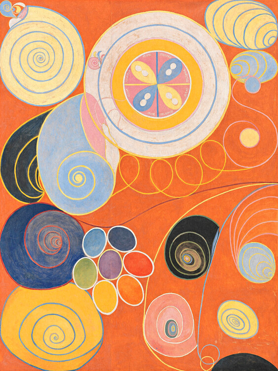 Obrazová reprodukce The 10 Largest No.3 (Orange Abstract) - Hilma af Klint, 30x40 cm