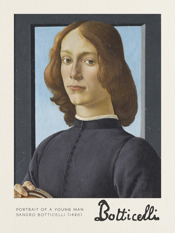 Reprodução do quadro Portrait of a youn man - Sandro Botticelli
