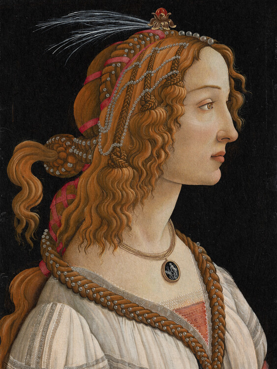 Obrazová reprodukce Portrait of Simonetta Vespucci - Sandro Botticelli, 30x40 cm