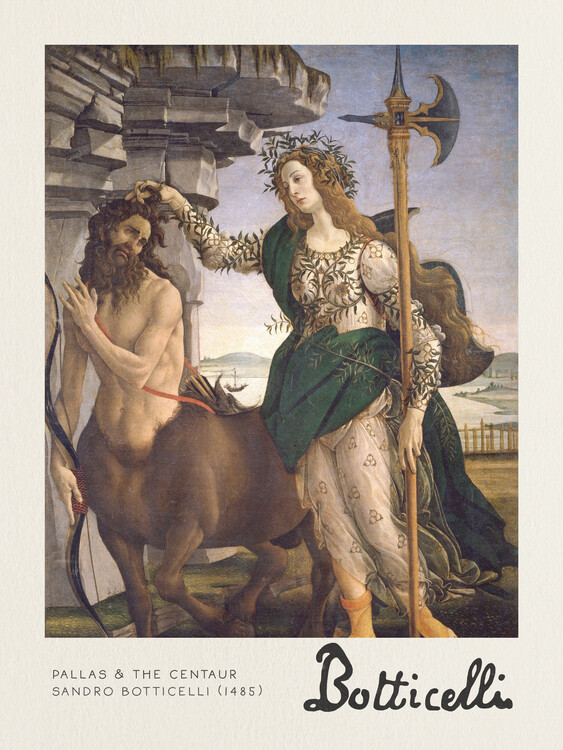 Reprodução do quadro Pallas & The Centaur - Sandro Botticelli