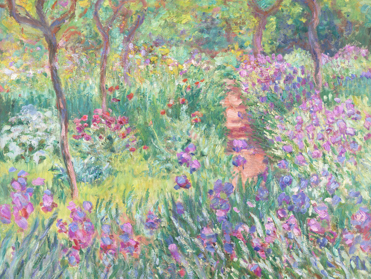 Obrazová reprodukce The Garden in Giverny - Claude Monet, (40 x 30 cm)