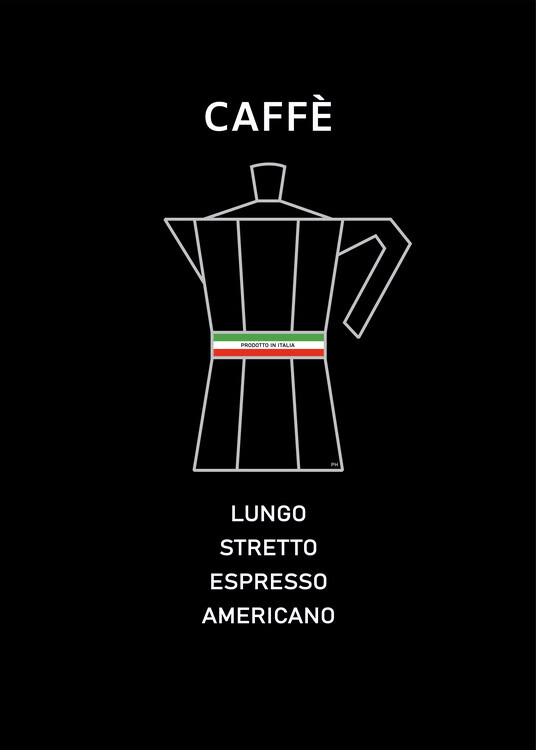 Ilustracija Caffe Coffee Italia Italy