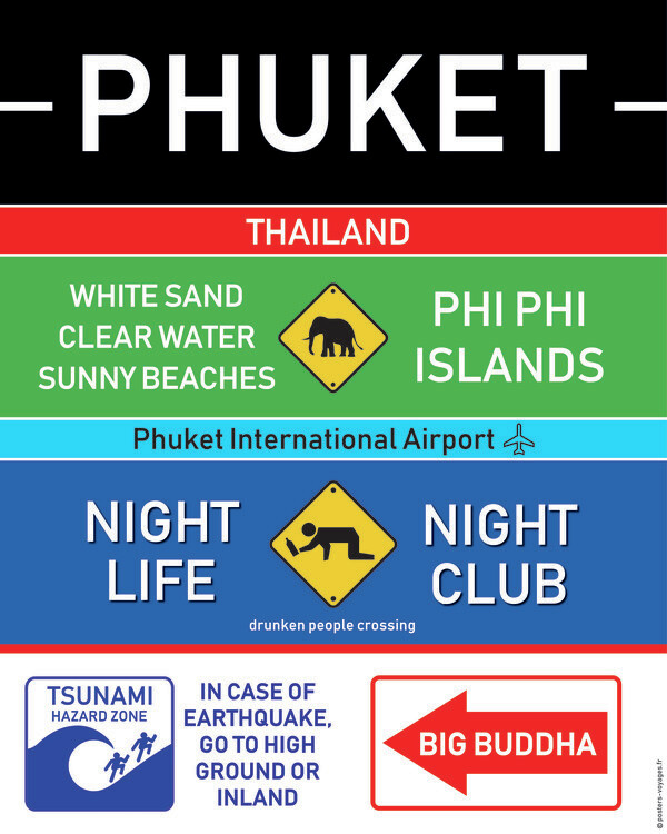 Leinwand Poster Thailand Phuket Bangkok Travel