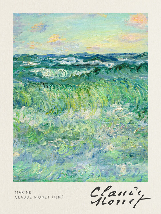 Taidejäljennös Marine - Claude Monet