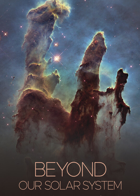Leinwand Poster Beyond our solar system space