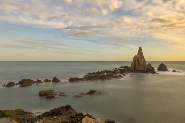 Art Photography The calm sea in Cabo de Gata at sunset