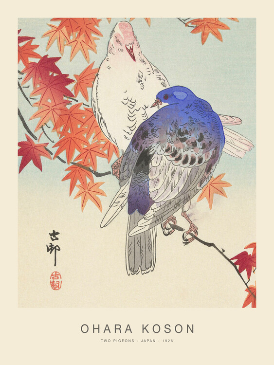 Reprodukcja Two Pigeons (Special Edition) - Ohara Koson