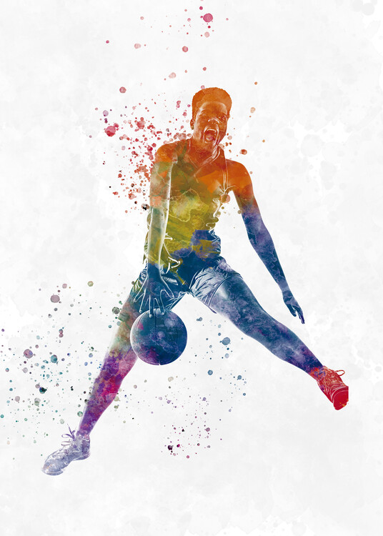 Illustration Basketball player in watercolor