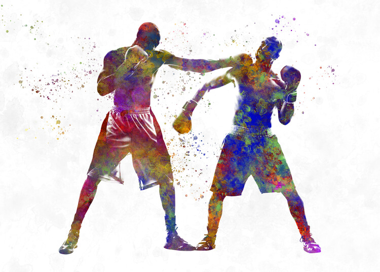 Illustration watercolor boxer