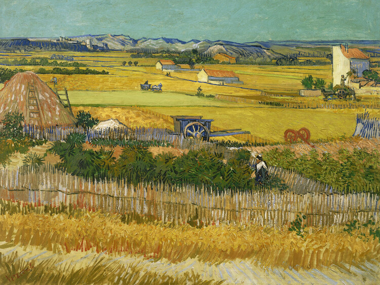 Obrazová reprodukce The Harvest (Vintage Autumn Landscape) - Vincent van Gogh, (40 x 30 cm)