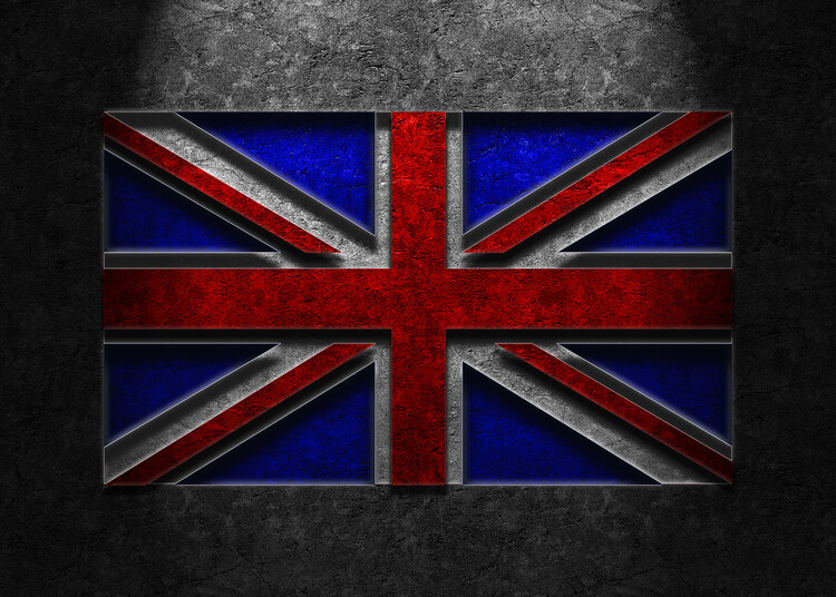 Illustration Union Jack Stone Texture