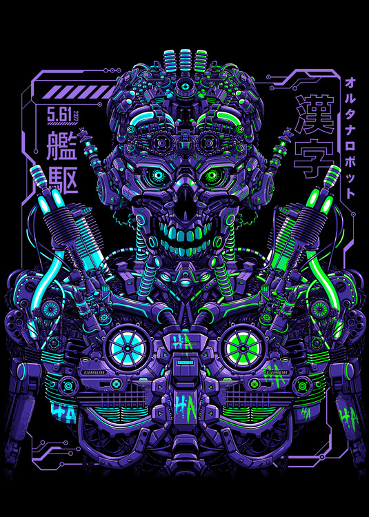 Art Poster Cyber Robot