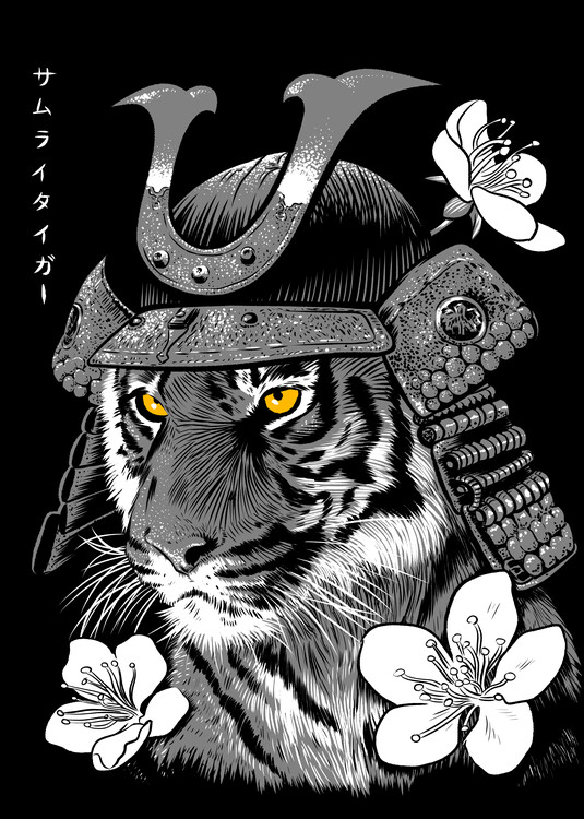 Illustration Samurai Tiger