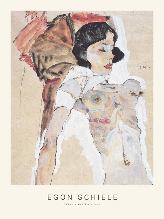 Obrazová reprodukce Dream (Special Edition Female Nude) - Egon Schiele