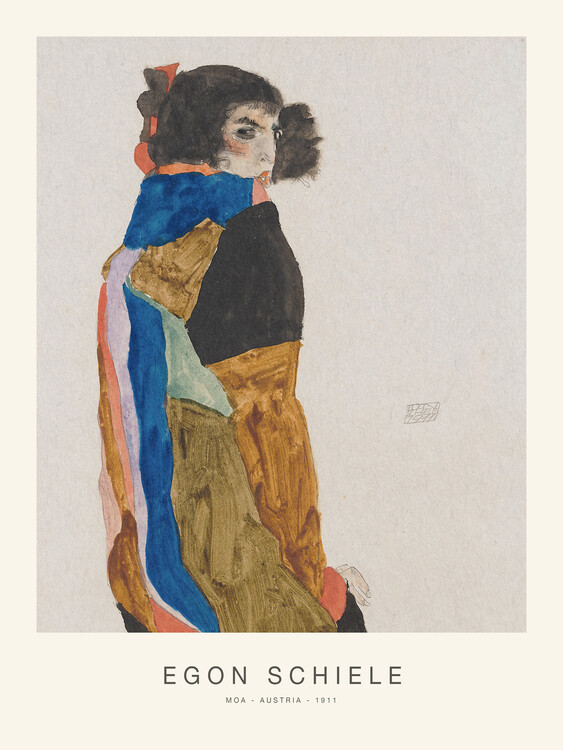 Fine Art Print Moa (Special Edition Female Portrait) - Egon Schiele
