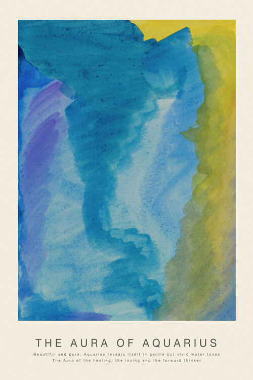 Taidejäljennös The Aura of Aquarius (Astrology, Spirituality & Zodiac Series)