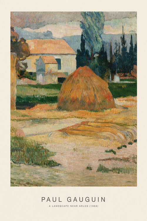 Kunsttryk A Landscape Near Arles (Special Edition) - Paul Gauguin