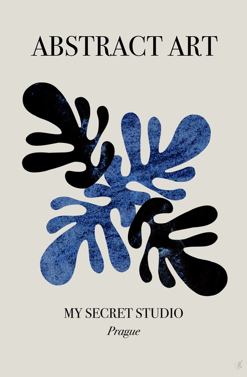 Kuva Abstract blue leaves