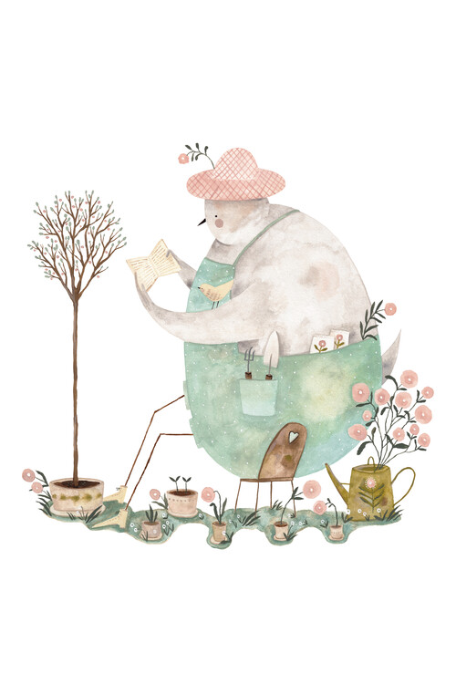Illustration Claudia Voglhuber - Reading Bird