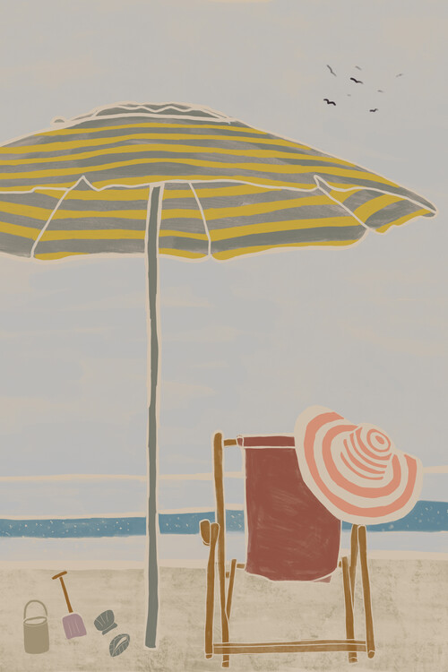 Canvas Print Kunga - On the Beach  - Chair