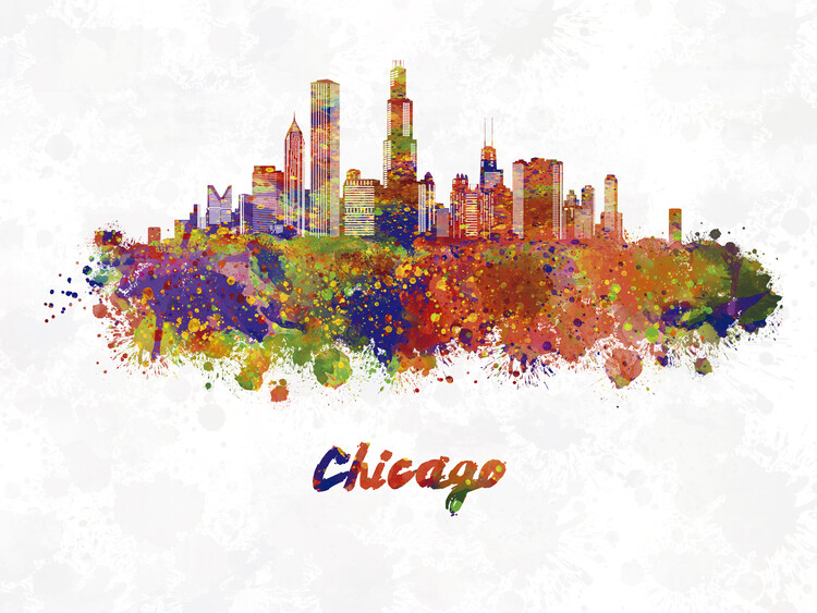 Taiteelliset kuva | Chicago skyline | Europosters