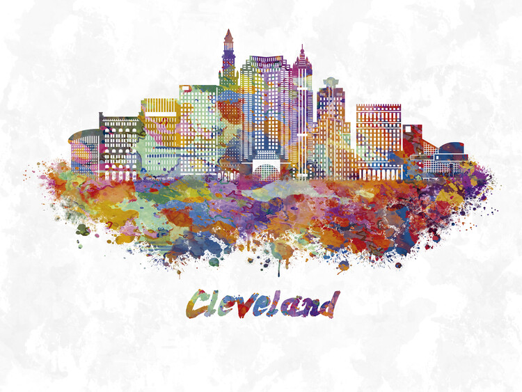 cleveland skyline drawing