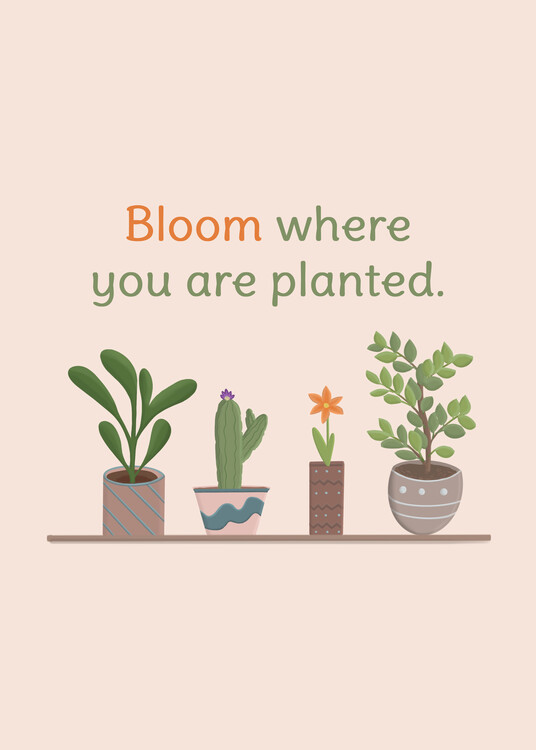Illustration Blooming Plants