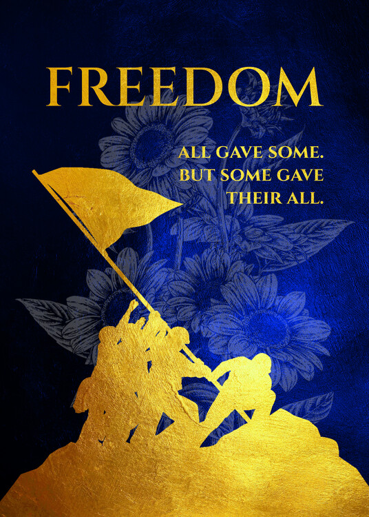 Illustration Ukraine Freedom Soldiers