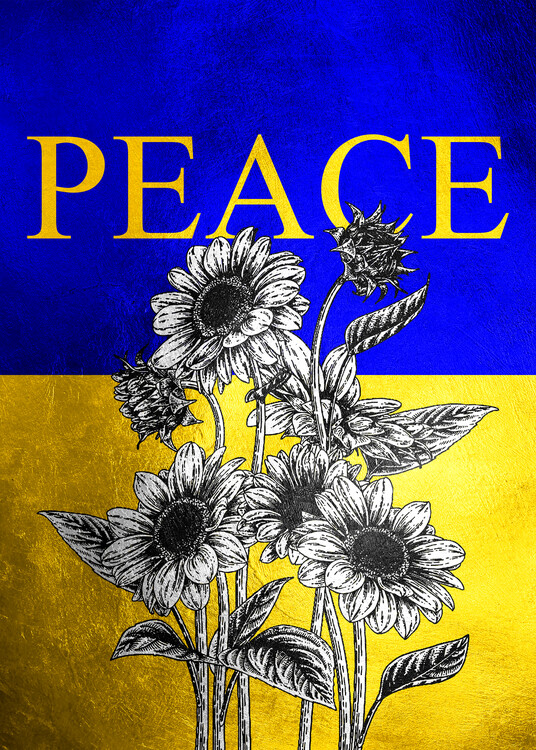 Illustration Ukraine Sunflower Peace