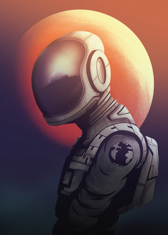 Kunstafdruk Alien Astronaut