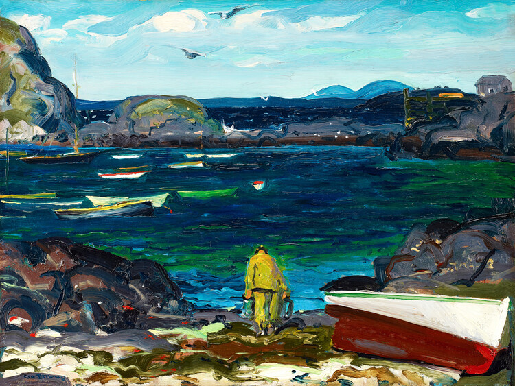 Canvas Print The Harbour (The Coast of Monhegan Island) - George Wesley Bellows