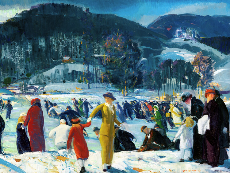 Konsttryck Love of Winter (Snow at Christmas Time) - George Wesley Bellows