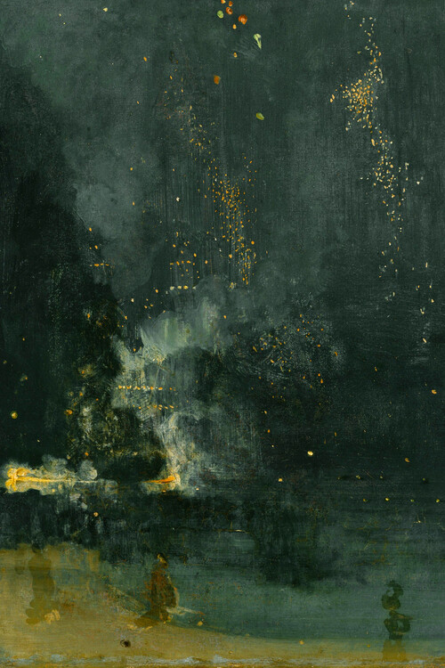 Obraz na płótnie Nocturne in Black & Gold (The Fallen Rocket) - James McNeill Whistler