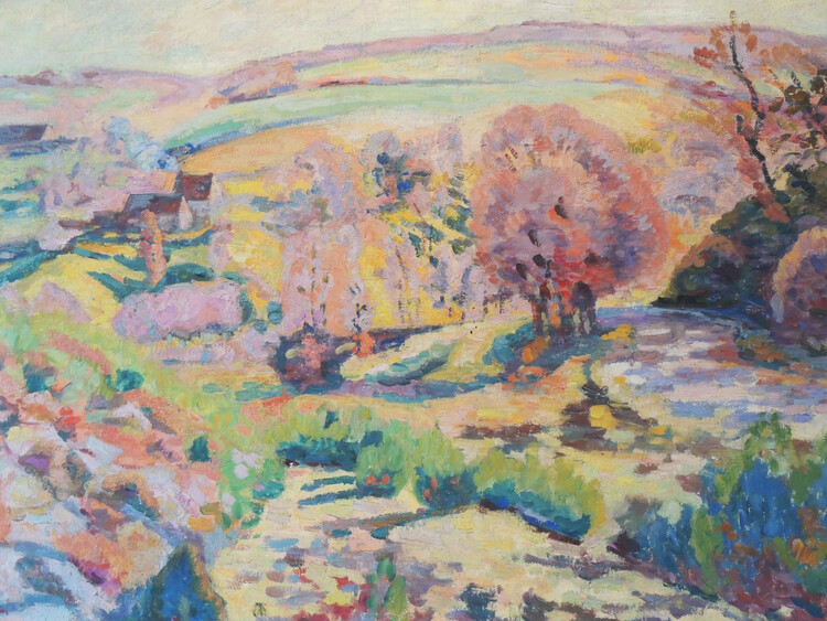 Reprodução do quadro The Farm (Pastel Landscape) - Armand Guillaumin