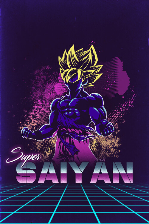 Art Poster Retro Super Saiyan