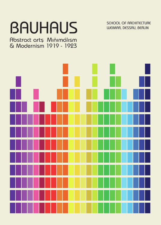 Illustration Bauhaus Rainbow