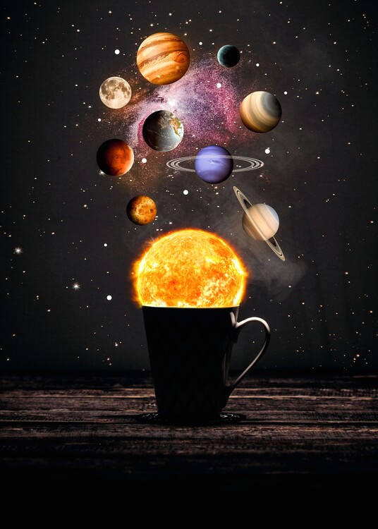 Umělecký tisk Planets Solar System Cup