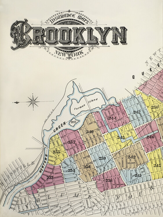 Stadtkarte Old map of Brooklyn