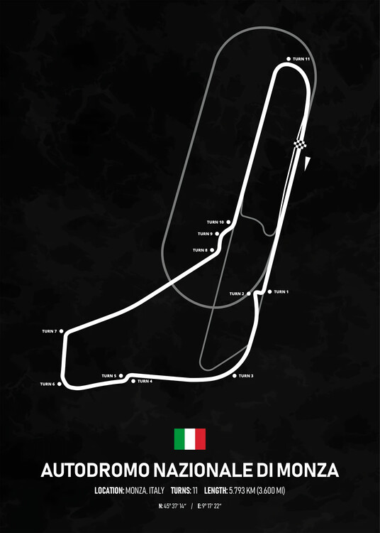 Art Poster Monza Circuit Italy