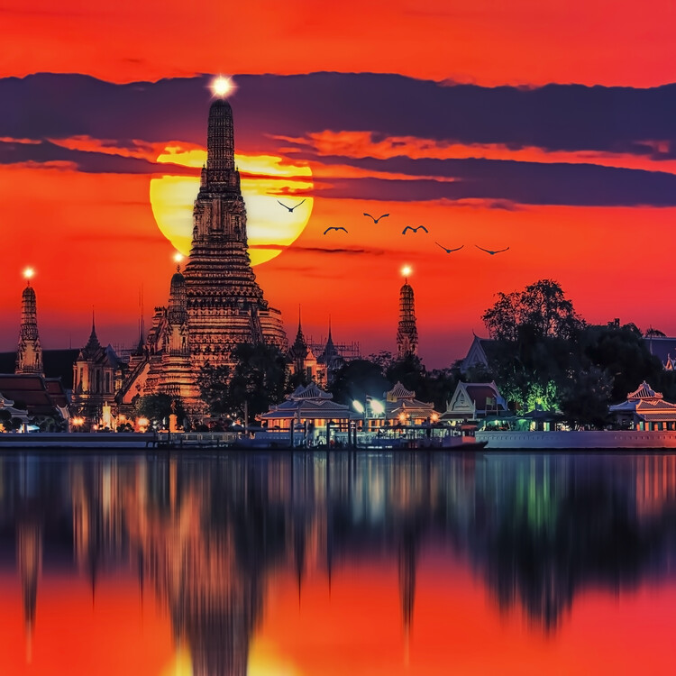 Valokuvataide Bangkok Sunset