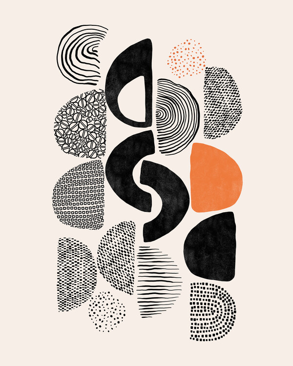 Illustration Mid-century pattern II