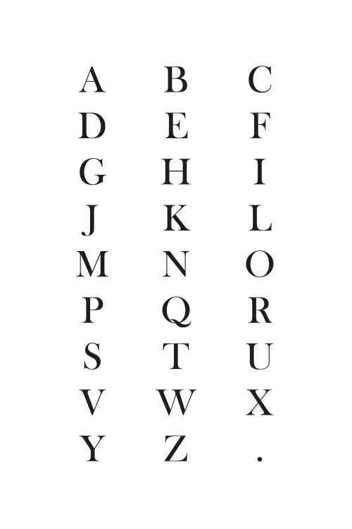 Ilustrace Alphabet white