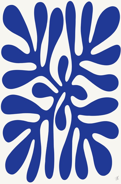 Canvas Print Blue leaf #2