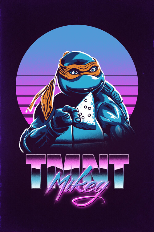 Relive the Heroes: Teenage Mutant Ninja Turtles Neon Illustration