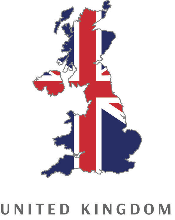 Mapa United Kingdom Poster
